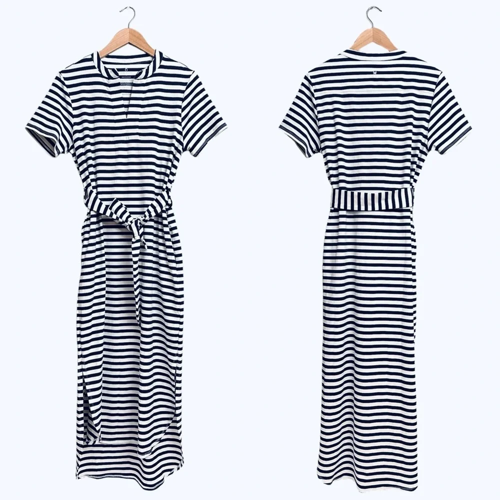 Dudley Stephens Sconset Maxi Dress in Navy & White - Picture 3 of 8